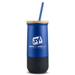 Intrigue Vacuum Straw Tumbler – 20 oz - Intrigue Vacuum Straw Tumbler 8211 20 oz 8211 Blue