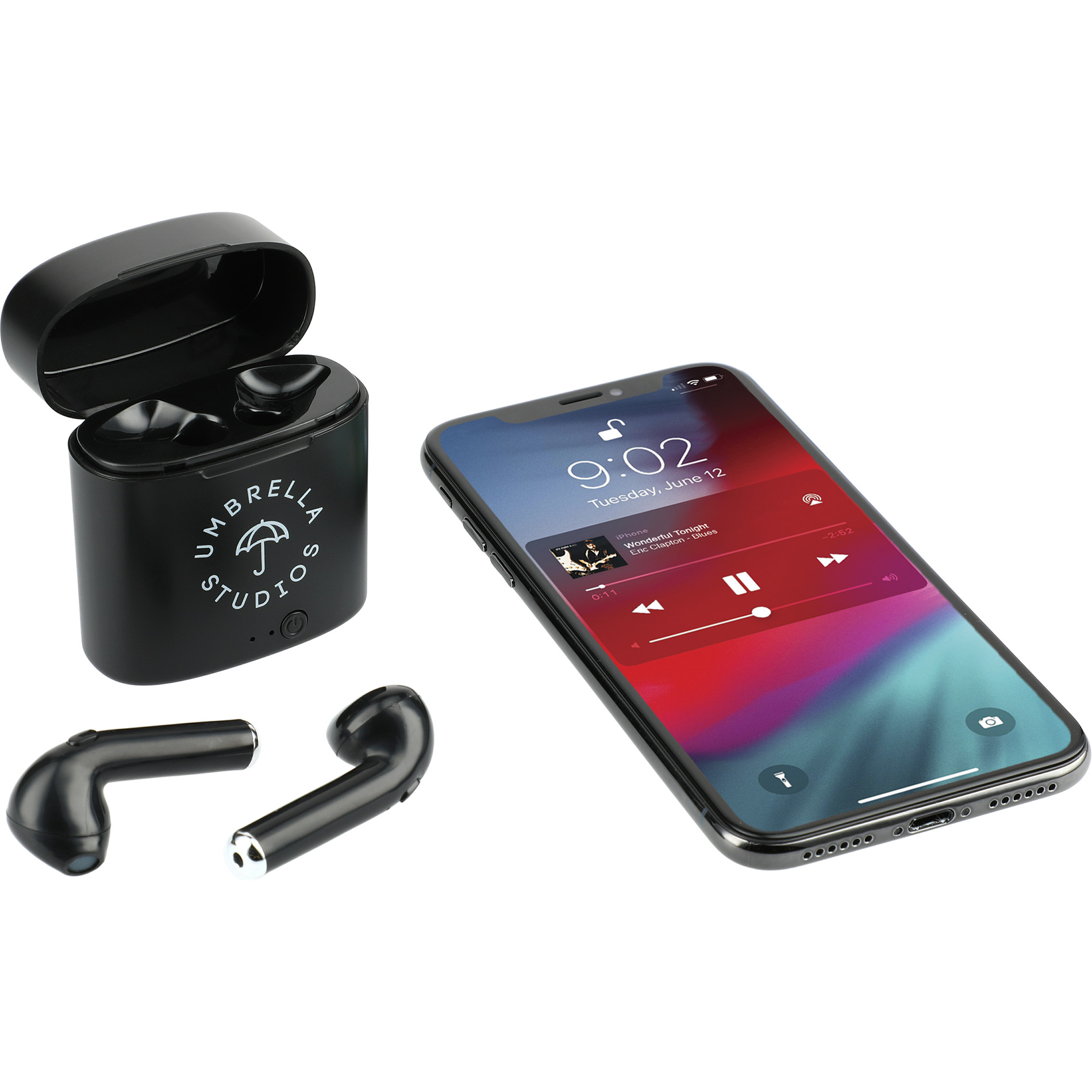 Oros TWS Auto Pair Earbuds & Wireless Charging Pad Show Your Logo