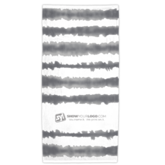 Good Vibes Cabana Stripe Beach Towel - goodvibesgrey