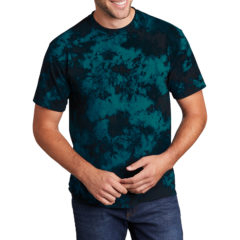 Port & Company® Crystal Tie-Dye Tee - 10047-Blackteal-1-PC145BlacktealModelFront1-1200W