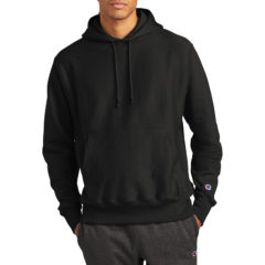 Champion® Reverse Weave® Hooded Sweatshirt - 10322-Black-1-S101BlackModelFront-1200W