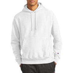 Champion® Reverse Weave® Hooded Sweatshirt - 10322-White-1-S101WhiteModelFront-1200W