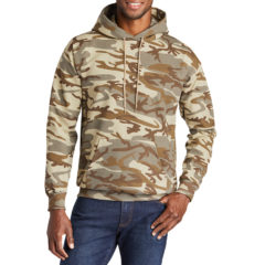 Port & Company® Core Fleece Camo Pullover Hooded Sweatshirt - 7062-DesertCamo-1-PC78HCDesertCamoModelFront1-1200W