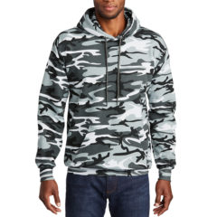 Port & Company® Core Fleece Camo Pullover Hooded Sweatshirt - 7062-WinterCamo-1-PC78HCWinterCamoModelFront1-1200W