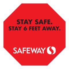 Removable Stop Sign Floor Decal – 10″ x 10″ - KQWAE-NRPAM