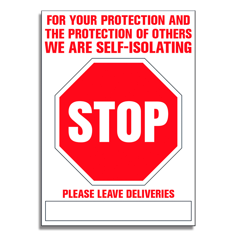 covid 19 magnetic self isolation stop sign 5 x 7 show your logo