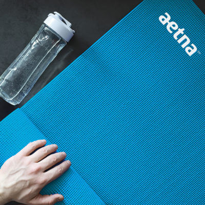 Mat for practicing yoga on the floor Healthy lifestyle