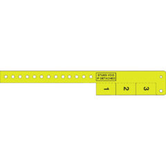 Multi-Tab Vinyl Wristband - Multi-Tab Vinyl Wristband with 3 Tabs_Day Glow Yellow