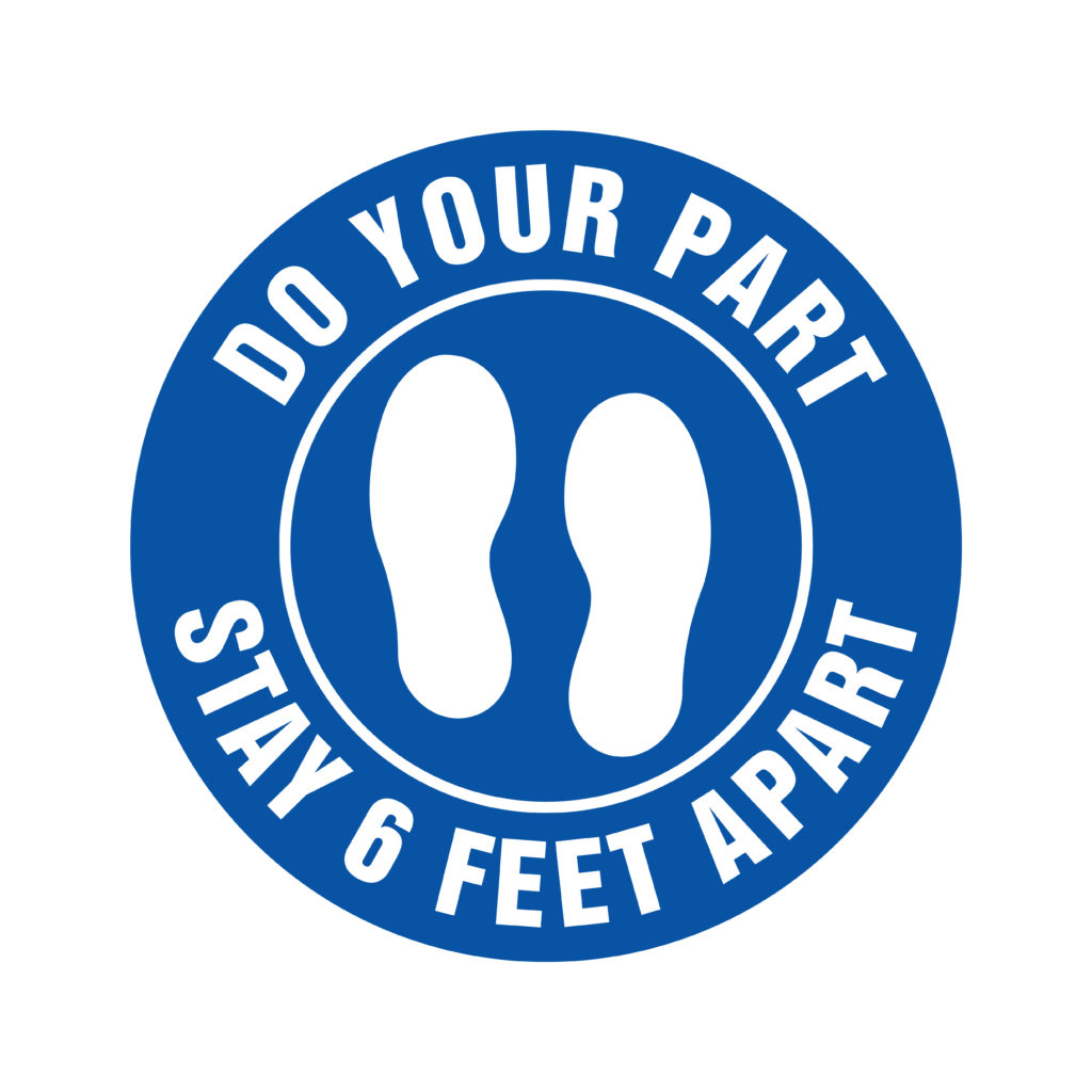 Floor Decal with Repositionable Adhesive - REMOVABLEFLOORDECAL8ROUND