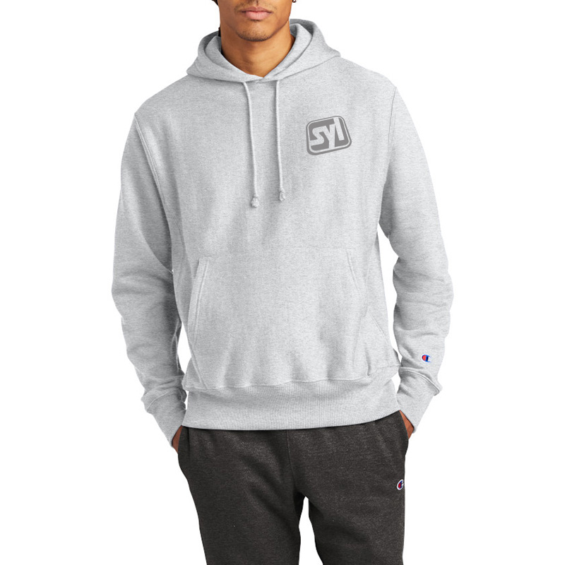 Champion® Reverse Weave® Hooded Sweatshirt - S101_ash_model_front