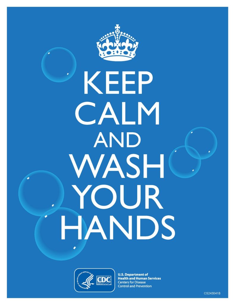 CDC Approved Stock Posters Hand Washing - calm