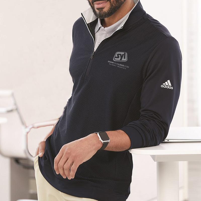 Adidas Performance Textured Quarter-Zip Pullover - e