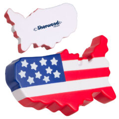 US Map Stress Reliever - flag