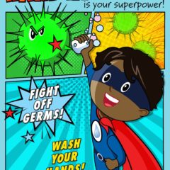 CDC Approved Stock Posters Hand Washing - kids