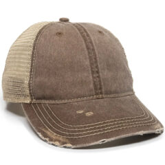 Distressed Baseball Cap - oc801_brown-tea-stain_02_2webp