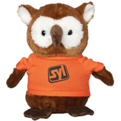 Hoot Owl Plush Toy – 6″ - 1255_BRN_SHIRT