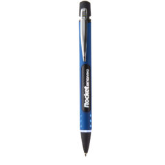 Costa Mesa Illuminated Velvet Touch Aluminum Pen - 1577721647_7493_Blue_on