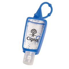 Scented Antibacterial Gel Hand Sanitizer with Silicone Carabiner – 1 oz - 1651762892_3681_13_blue