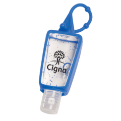 Scented Antibacterial Gel Hand Sanitizer with Silicone Carabiner – 1 oz - 1651762892_3681_13_blue