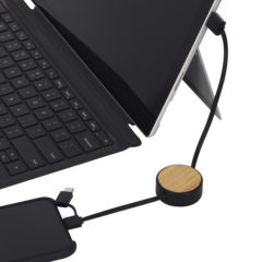 Bamboo Retractable 3-in-1 Charging Cable - 25211_BLK_Inset