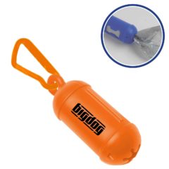 Dog Waste Bag Dispenser with Carabiner - 3265_orange