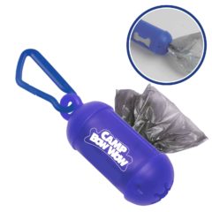 Dog Waste Bag Dispenser with Carabiner - 3265_translucent_blue