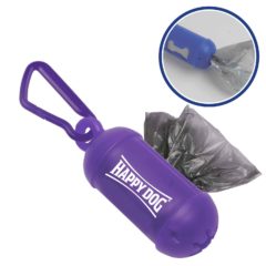 Dog Waste Bag Dispenser with Carabiner - 3265_translucent_purple