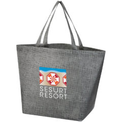 Crosshatch Non-Woven Shopper Tote Bag - 3636_SIL_Colorbrite