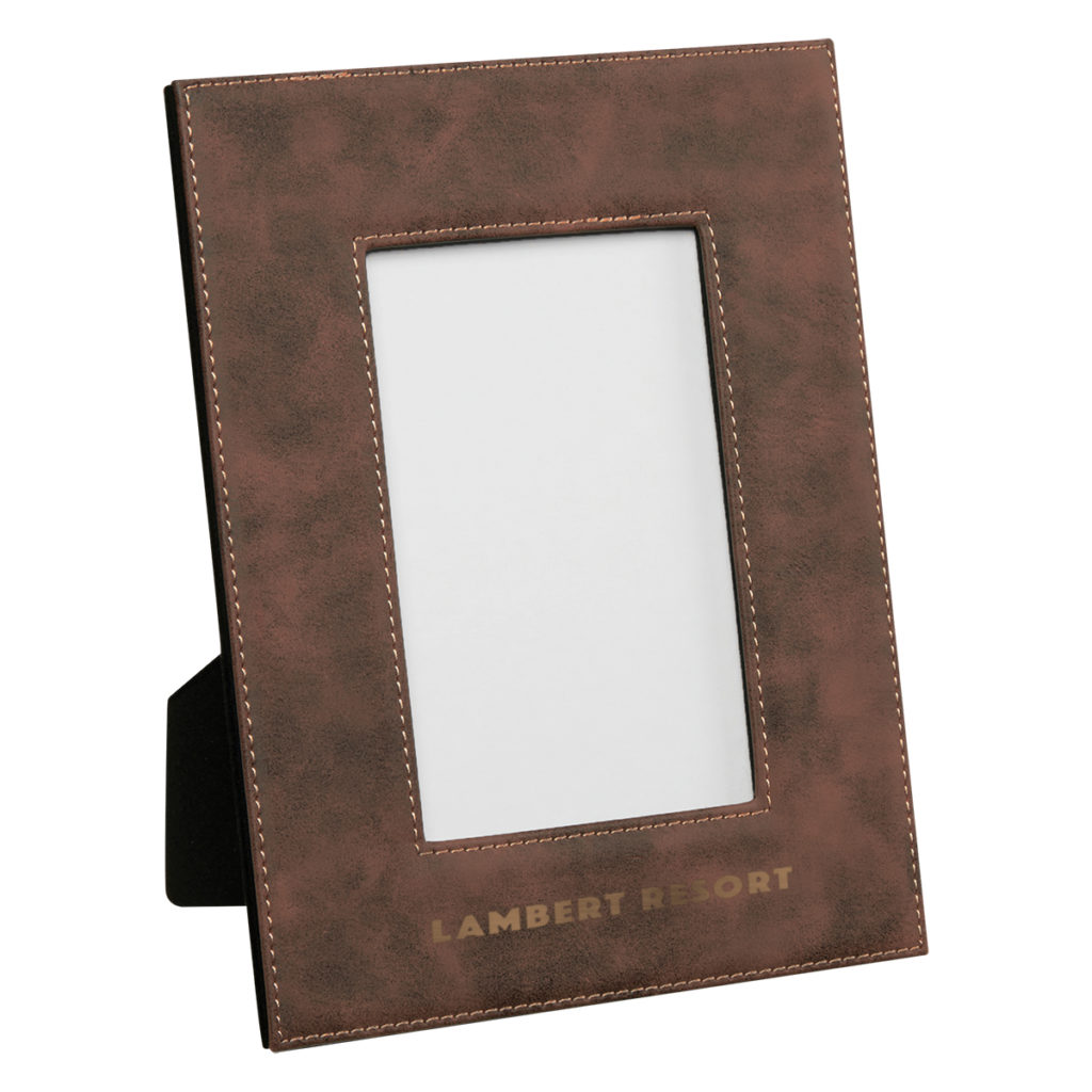 La Porte Stitched Photo Frame – 4″ x 6″ - 4971_BRNGLD_Laser