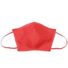 Flat Fold Canvas Face Mask with Elastic Loops - 8021-flat-grapefruit