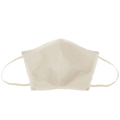 Flat Fold Canvas Face Mask with Elastic Loops - 8021-flat-natural