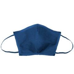 Flat Fold Canvas Face Mask with Elastic Loops - 8021-flat-sapphire