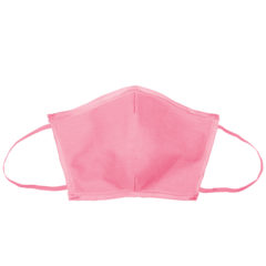 Flat Fold Canvas Face Mask with Elastic Loops - 8021-flat-tickledpink