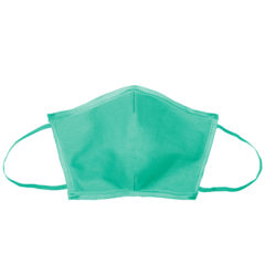 Flat Fold Canvas Face Mask with Elastic Loops - 8021-flat-turquoise