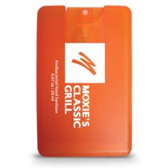 Credit Card Style Antibacterial Hand Sanitizer – 0.676 oz - CCS101_Orange_131484