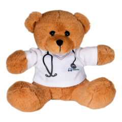 Doctor or Nurse Plush Bear – 7″ - Doctor or Nurse Plush Bear 8211 7in 8211 White
