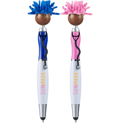 MopToppers Screen Cleaner with Stethoscope Stylus Pen Multi-Cultural Brown