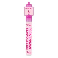 Square Billboard Cap Hand Sanitizer Spray – 0.33 oz - SP116_Pink-Awareness_96847