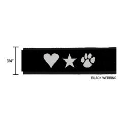 Tennis Ball Toss Toy - Woven Strap Black