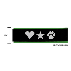 Tennis Ball Toss Toy - Woven Strap Green