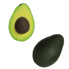 Squeezies® Avocado Stress Reliever - avocadofrontback