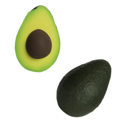 Sqeezies® Avocado Stress Reliever - avocadofrontback