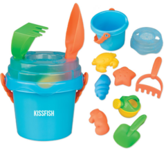 Mini Sand Pail with Toys and Lid - bluepail