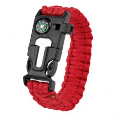 Crossover Outdoor Multi-Function Tactical Survival Band With Fire Starter - h-908-red-angle-blank_1