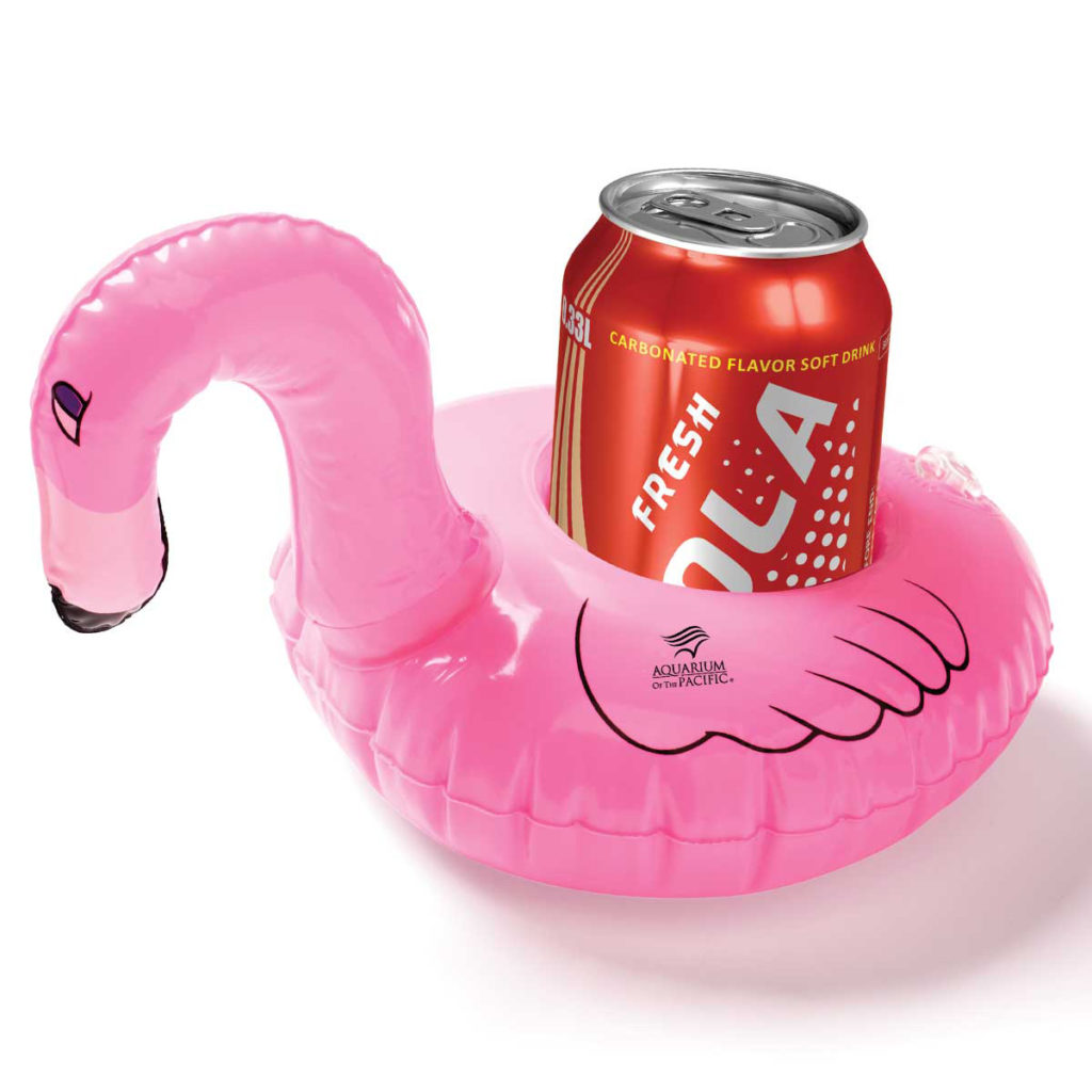 pink flamingo floating island