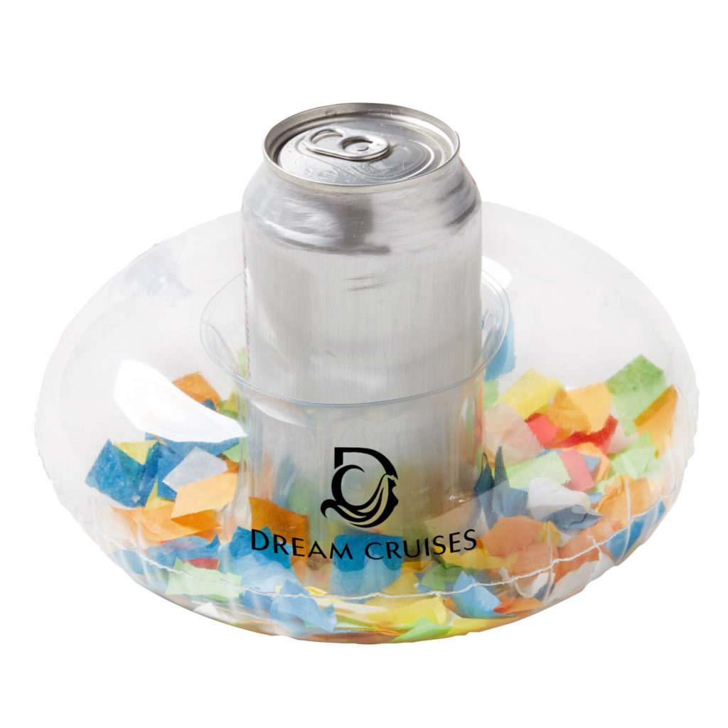 Inflatable Confetti-Filled Beverage Coaster - jk9080_logo_0435