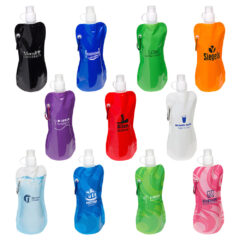 Flex 16 oz Foldable Water Bottle with Carabiner - wka-fw13