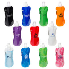 Flex Foldable Water Bottle with Carabiner – 16 oz - wka-fw13