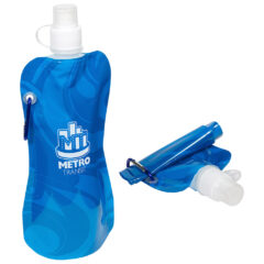 Flex 16 oz Foldable Water Bottle with Carabiner - wka-fw13bs