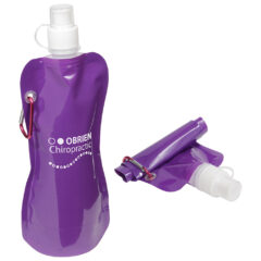 Flex 16 oz Foldable Water Bottle with Carabiner - wka-fw13pu